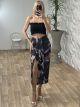 Elastic Midi Multi Skirt/N1