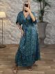 Silk Lahuri Sleeves Maxi Dress-1047/N3