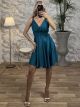 Polymorphic Mini Dress/Petrol