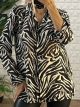 Muslin Shirt-Plus Size/Zebra White