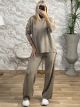 Sequins Knitted Set-1812/Beige-Gold