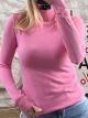 Viscose TurtleNeck Top-A/Bubble Pink