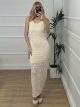 T-Knitted Maxi Dress/Beige