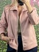 Suede Zipper Jacket/Pink