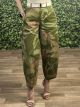Floral Cotton Belt Pants/Khaki