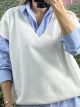 Viscose Sweater Vest/White