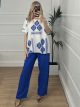 Viscose Plus Size Set/Blue Royal