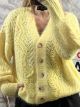 Lacelike Cardigan/Yellow