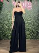 Strapless Corset Jumpsuit/Black