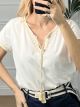 Boho Cord T-shirt/White