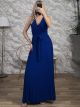 Bow Pleated Elastic Maxi Dress/Royal Blue