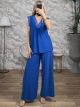 Wide Lace Sleeveless Set-349/Royal Blue