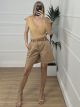 Cotton Paperbag Shorts/Beige