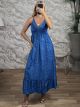 Silk Ruffled Maxi Dress-2664/N3