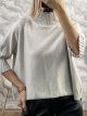 Loose Knitted TurtleNeck Top/Beige