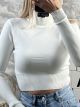 Viscose TurtleNeck CropTop/White