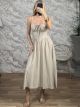 Viscose Mono Midi Dress/Beige