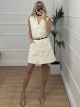 Mini Sleeveless Dress/White