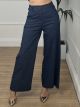 Cotton Denim Elastic Pants