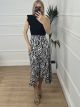 Midi Wrap Skirt/Zebra