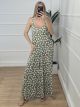 Elastic Floral Jumpsuit/Khaki