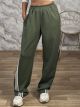 Diagonal Stripe Pants-1248/Khaki