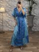 Silk Lahuri Sleeves Maxi Dress-1047/N2