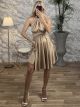 Polymorphic Mini Dress/Gold