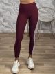 Cotton Leggings Stripes/Burgundy