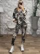 Viscose Leopard Print Set/Khaki
