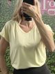Viscose Elastic T-Shirt-17159/Yellow
