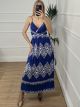 Boho Casual Dress-2533/Blue