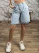 Highwaist Long Shorts-8039/Light Blue