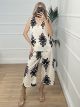 Capri Pants Print Set/Vanilla