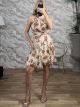 SilverThread Mini Dress-6447/Beige