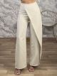Asymmetric Pants-18620/Ecru