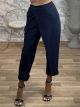 Buttons Wrap Pants/Dark Blue