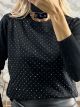 Viscose Strass Sweater-1750/Black