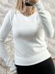 Viscose RoundNeck Top/White