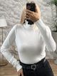 Viscose TurtleNeck Top-3080/White