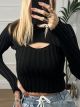 Knitted Top 2-Pieces/Black