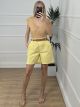 Cotton Paperbag Shorts/Yellow