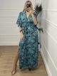Silk Dress-M11/Blue