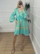 Oversized Mini Dress/Aqua