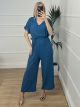 Buttons Jumpsuit/Petrol