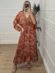 Silk Lahuri Sleeves Maxi Dress/N2