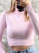 Viscose TurtleNeck CropTop/Pink