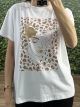 WOW Woman's Face T-Shirt/Beige&Gold