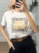 T-shirt Leopard C'EST LA VIE/White