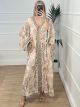 Boho Lace Maxi Dress/Beige